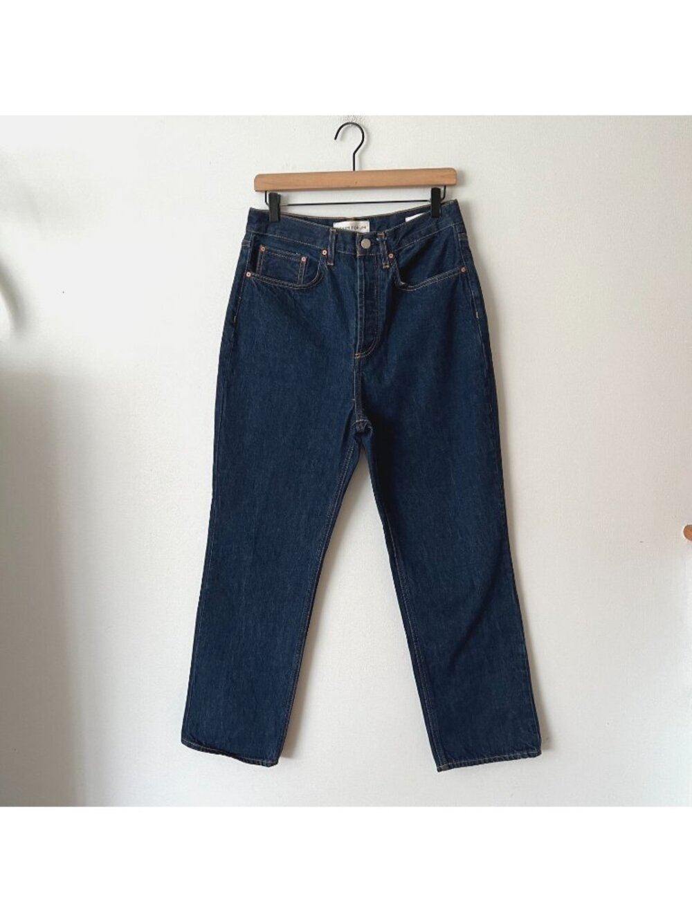 Denim Forum Joni High Rise Loose Dark Wash Jeans Women's Size 29x29